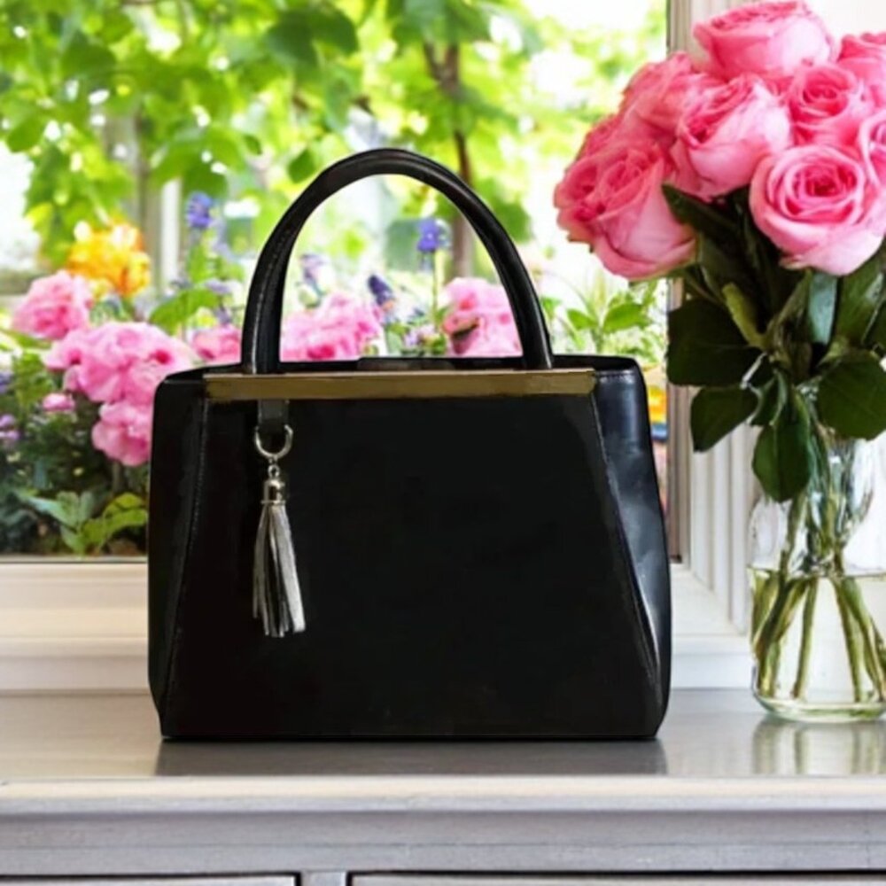 Vintage Alberta Di Canio Italian Patent Leather Handbag